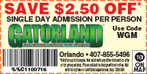 Special Coupon Offer for Gatorland