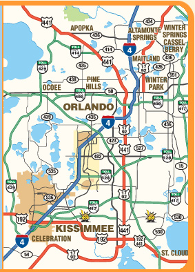 Map Of Orlando Fl Area | College Map